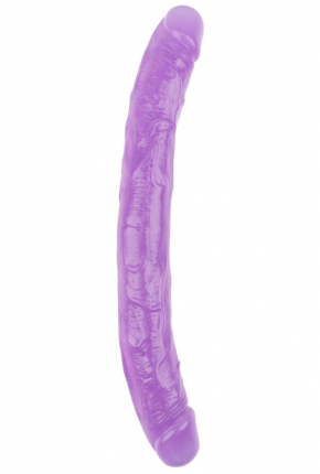 Hi-Rubber effaf Jel ift Tarafl Dildo - 32.5cm Mor